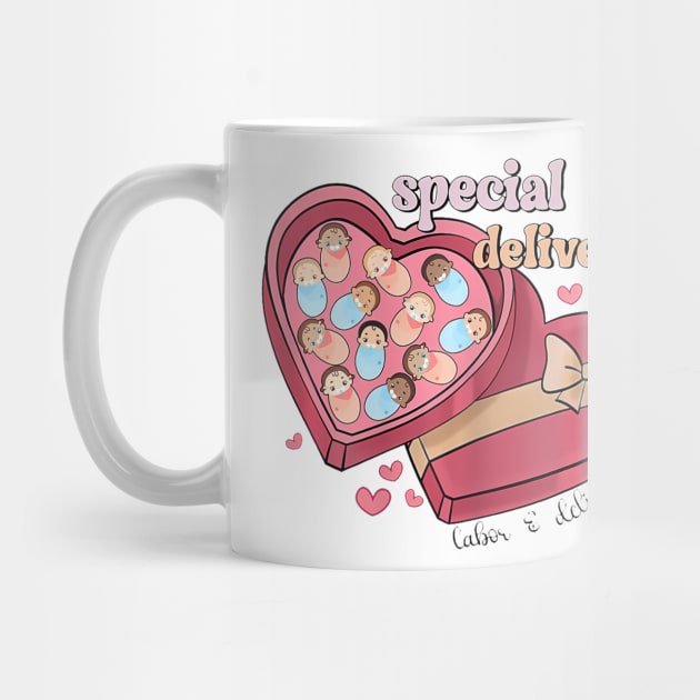 Special Delivery Labor and Delivery Nurse Valentines Day by Aleem James